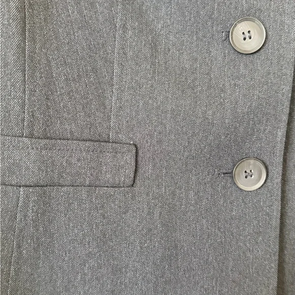 Le Suit Navy Blue Herringbone Two-piece Suit blazer and trousers New with tags - Picture 6 of 14